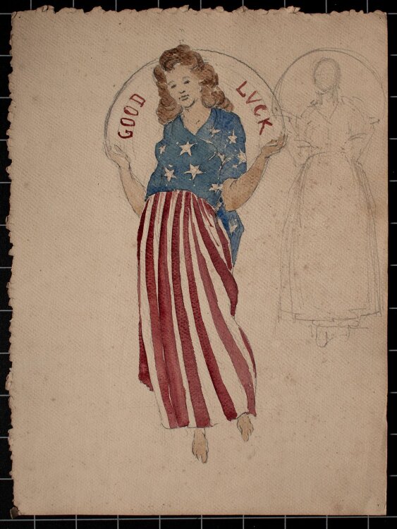 Unbekannter Künstler - Good Luck (Amerika) - Aquarell - o. J.