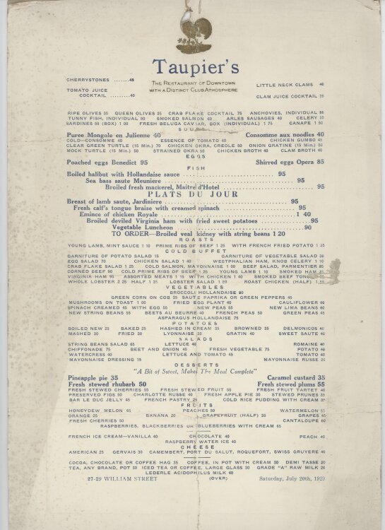 Taupier´s The Restaurant of Downtown -...