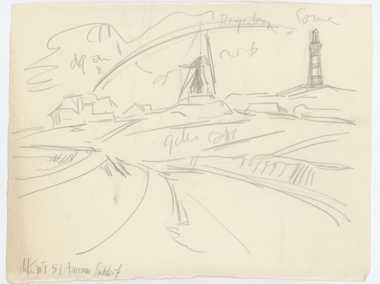 Max Kaus - Amrum Süddorf - 1953 - Bleistift