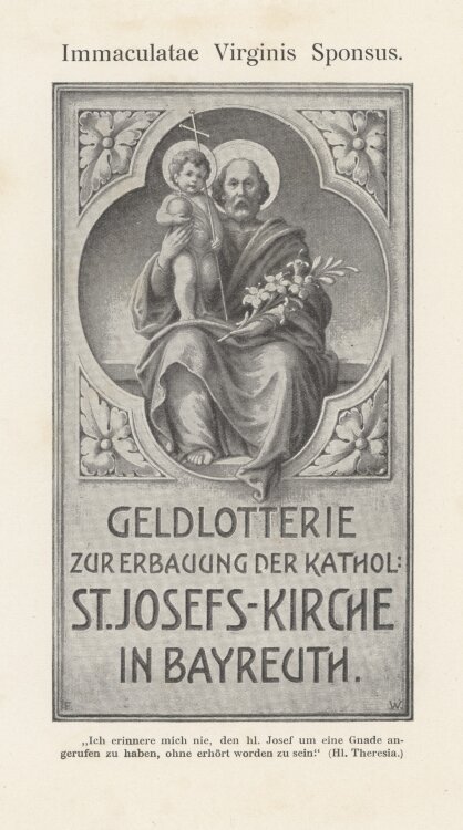 St. Josefs-Kirche - Werbung - ohne Jahr