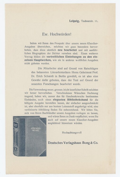 Deutsches Verlagshaus Bong & Co. - Werbung - ohne Jahr