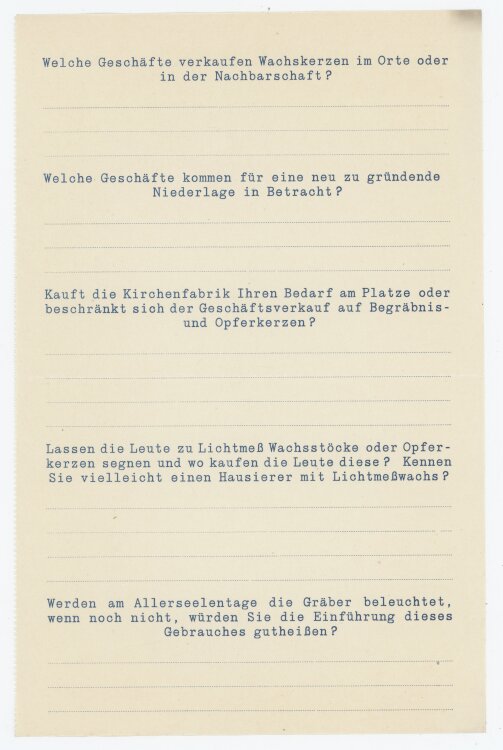 ohne Angabe - Fragebogen - ohne Jahr