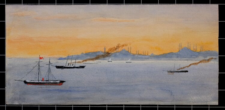 Unbekannt - Boote im Morgenlicht - o. J. - Aquarell