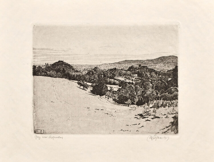 Max von Scherer - Graz vom Rosenberg - 1917 - Radierung mit Aquatinta