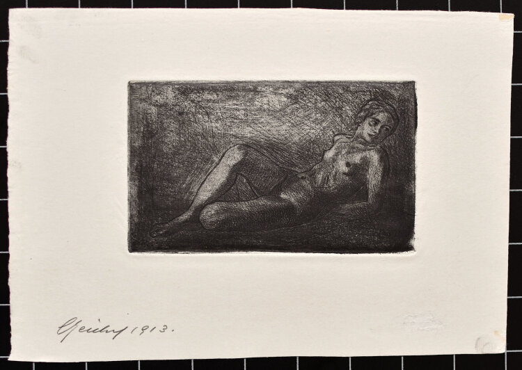 Carl Anton Reichel - Liegender Frauenakt - 1913 -...