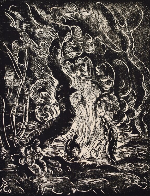 Richard Ziegler - Zwischenspiel 3 - 1921 - Holzschnitt