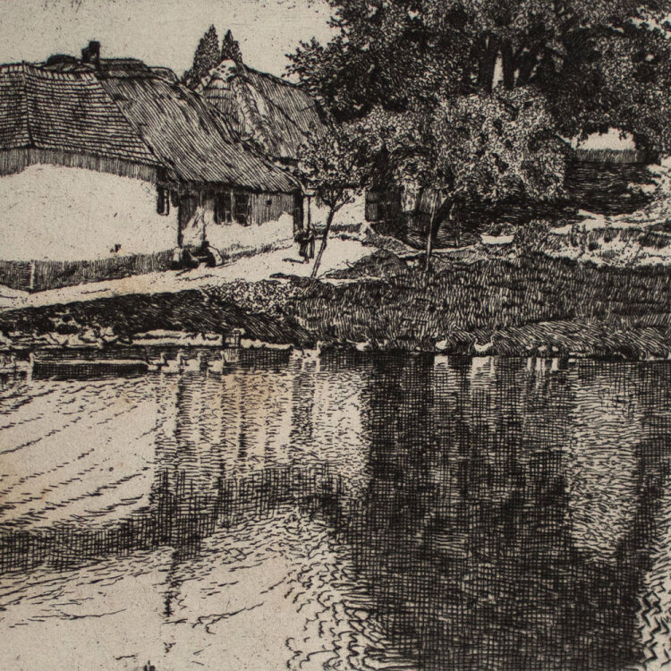 Max von Scherer - Gänseteich - o.J. - Radierung