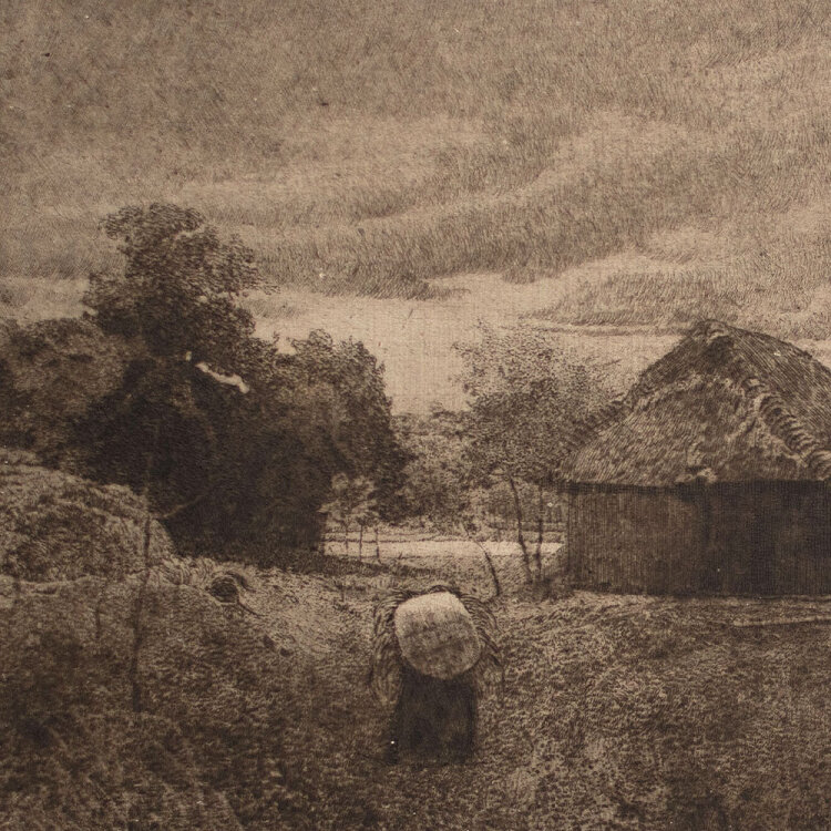 Max von Scherer - Landschaft mit Scheune - 1918 -...