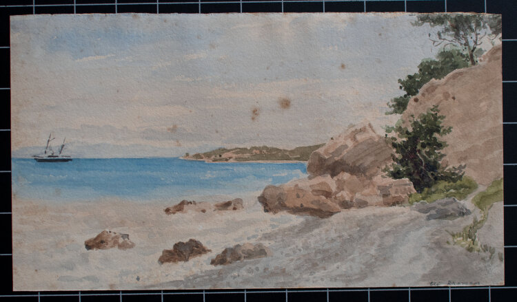 Unbekannt - Bei Rhamnous (Griechenland) - o.J. - Aquarell und Tusche auf leichtem Karton