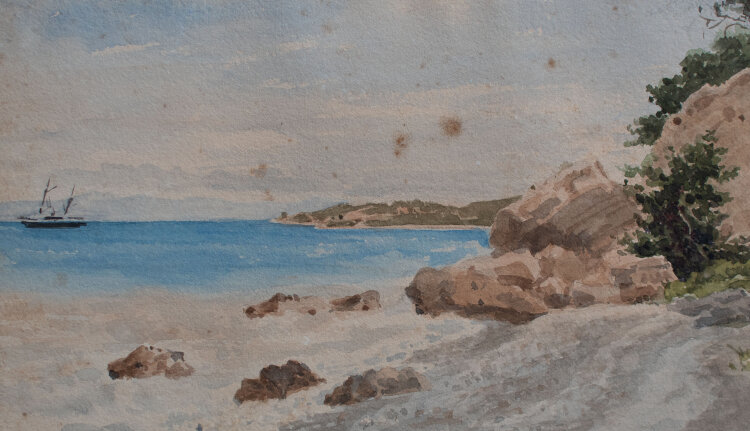 Unbekannt - Bei Rhamnous (Griechenland) - o.J. - Aquarell und Tusche auf leichtem Karton