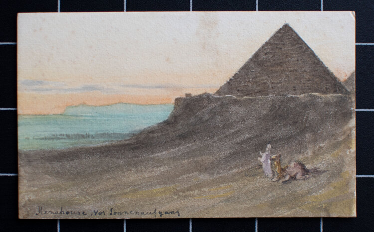 Unbekannt - Menahouse vor Sonnenaufgang - 1894 - Aquarell