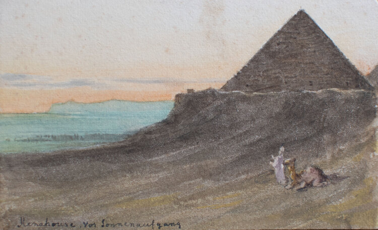 Unbekannt - Menahouse vor Sonnenaufgang - 1894 - Aquarell
