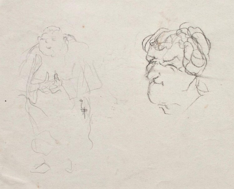 Bruno Héroux - Figurenstudie - o.J. - Bleistift
