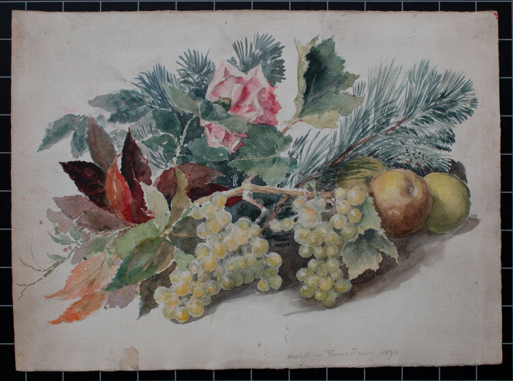unbekannt - Herbst in Traunsteig - 1890 - Aquarell...