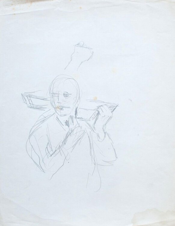 Bruno Héroux - Vorzeichnung, Studie - o.J. - Bleistift