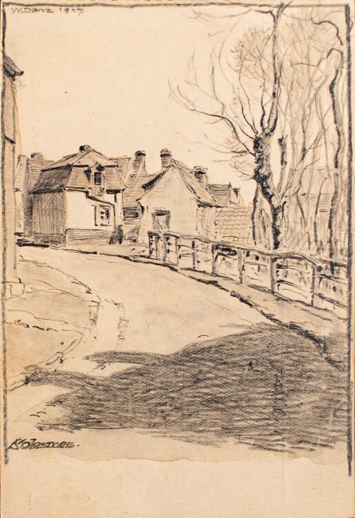 Wilhelm Danz - Solesmes - Bleistiftzeichnung - 1917