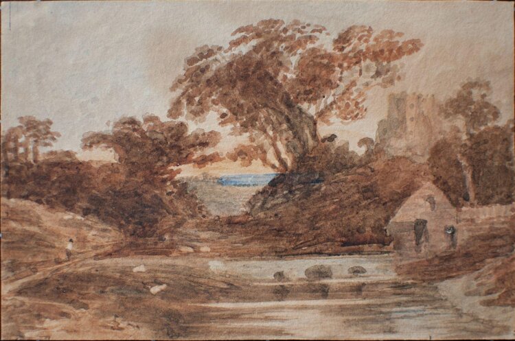 Carolin Brown - Burgruine - 1834 - Tusche