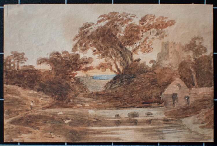 Carolin Brown - Burgruine - 1834 - Tusche
