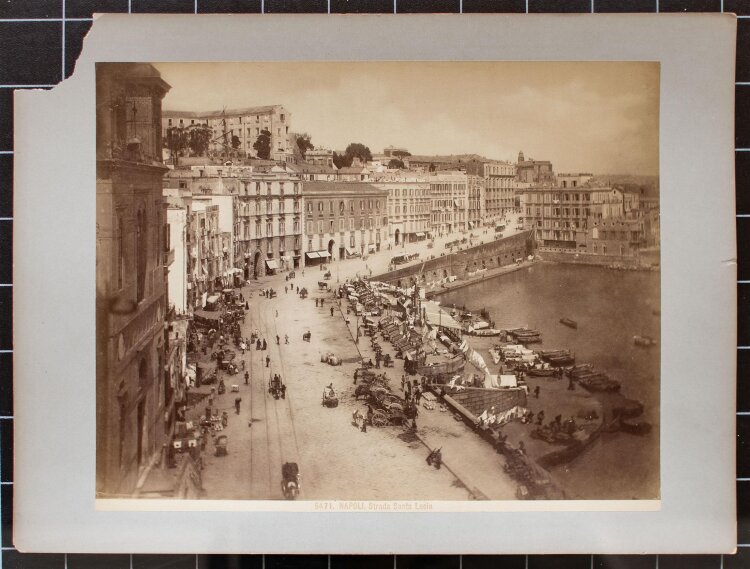 Unbekannt - Neapel, Strada Santa Lucia - 19. Jh. - Fotografie