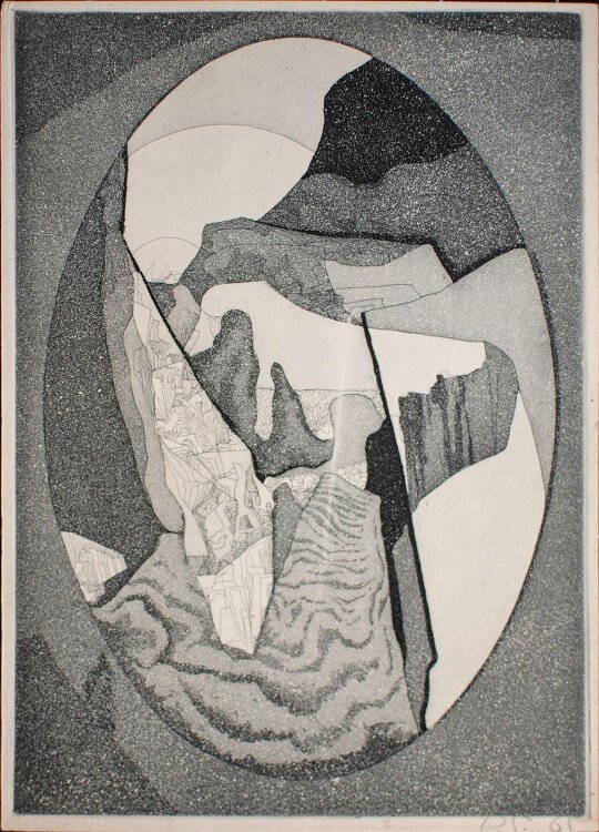 Peter Sylvester - Neujahrsgrafik - 1968 - Radierung