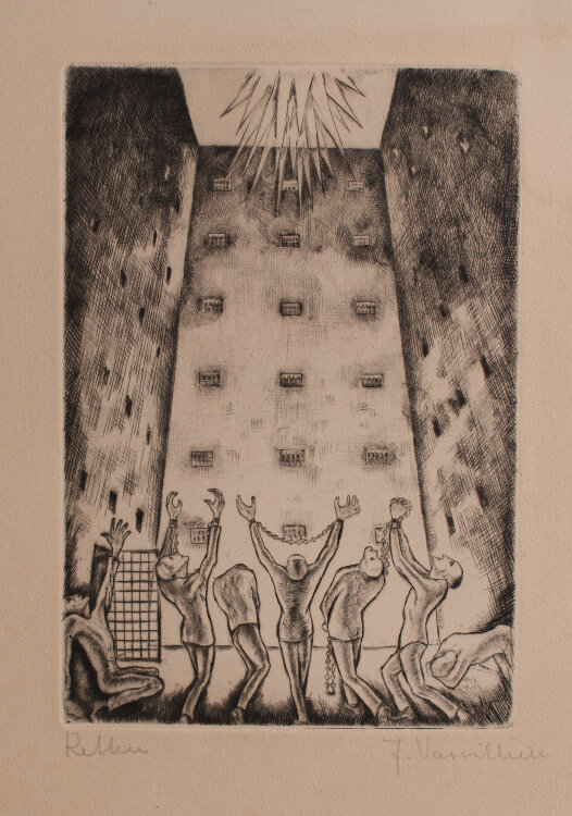 Josef Vassilliere - Ketten - undatiert - Radierung