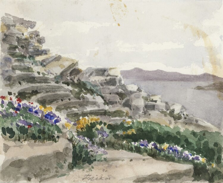 Unbekannt - Steinküste auf Thorikos - o. J. - Aquarell