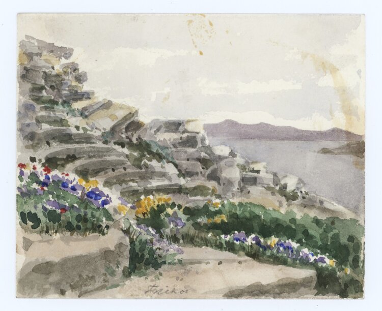 Unbekannt - Steinküste auf Thorikos - o. J. - Aquarell