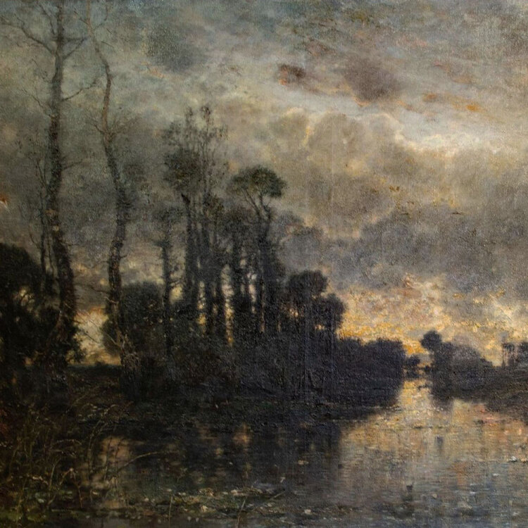 Karl Heffner - Flußlandschaft - undatiert - Öl