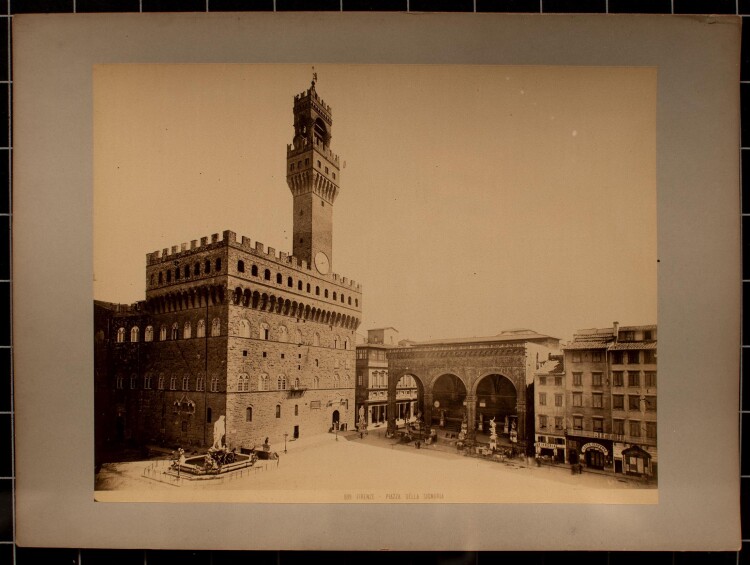 Unbekannter Künstler - Piazza Della Signoria, Florenz - Fotografie - 19. Jh.