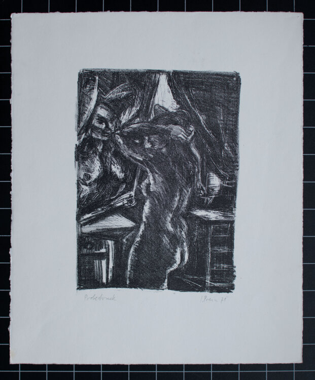 Jan Prein - Interieur mit weiblichem Akt - 1971 -...