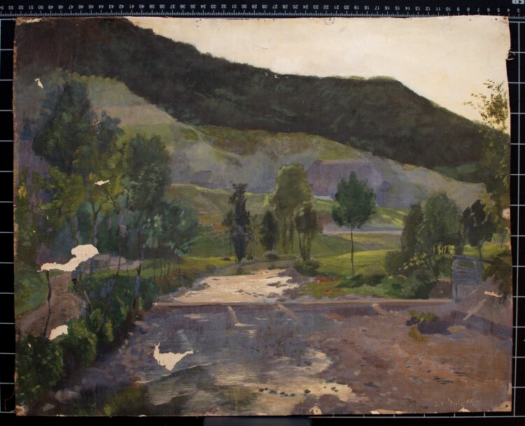 unbekannt - Flusslandschaft - 1884 - Öl auf Leinwand