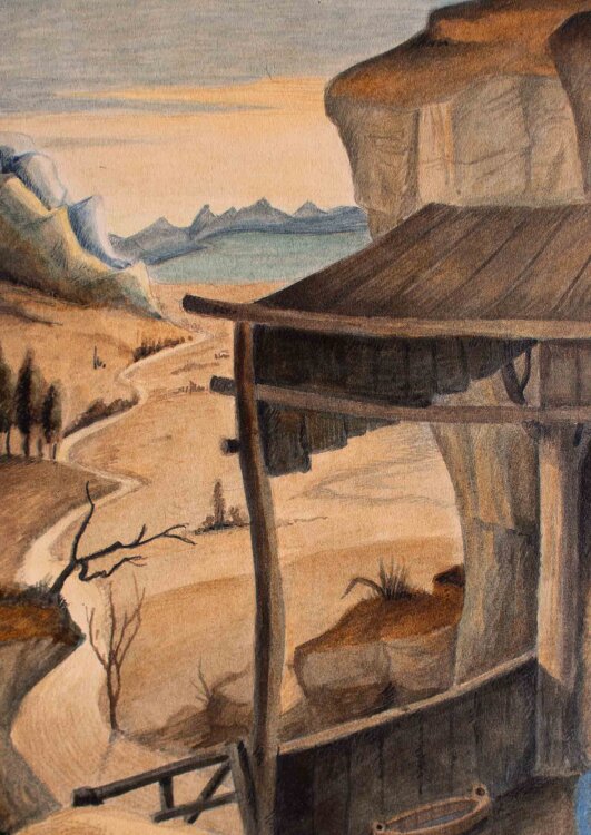 Josef Nikolaus Geis - Heilige Familie - 1926 - Aquarell