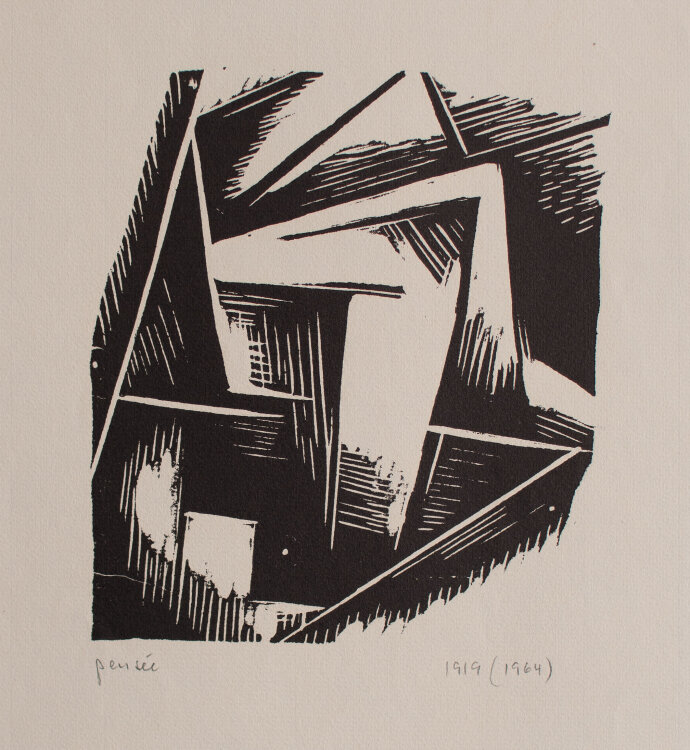 Stanislaw Kubicki - pensée - 1919/1964 - Holzschnitt