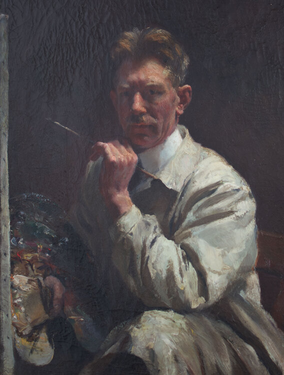 Fritz Discher - Künstlerselbst - undatiert - Öl