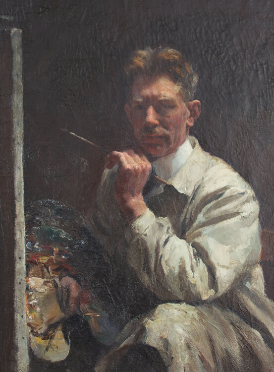 Fritz Discher - Künstlerselbst - undatiert - Öl