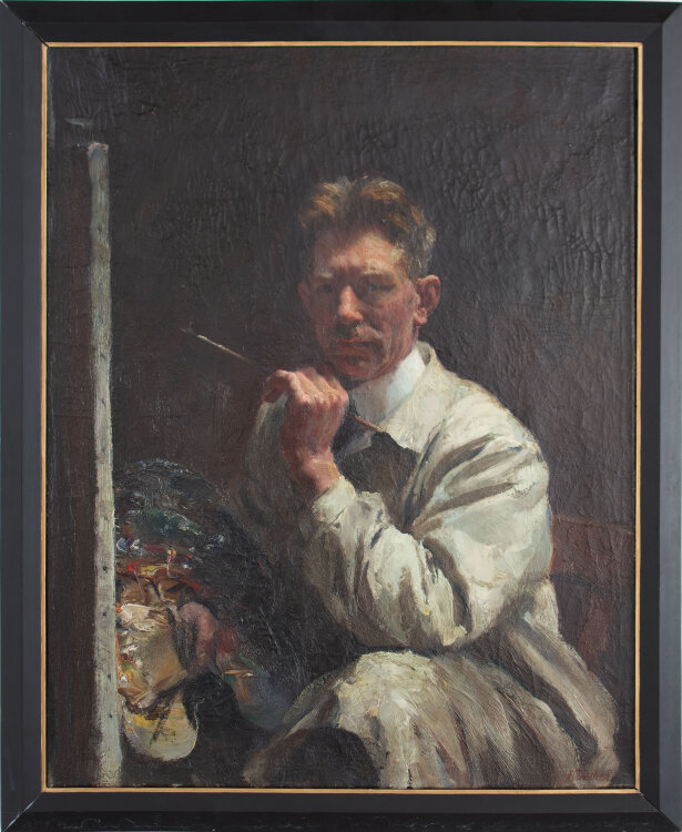 Fritz Discher - Künstlerselbst - undatiert - Öl