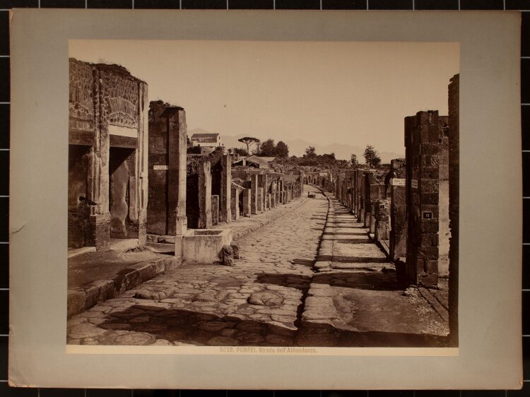 Giacomo Brogi - Via dellAbbondanza, Pompeji - Fotografie - 19. Jh.