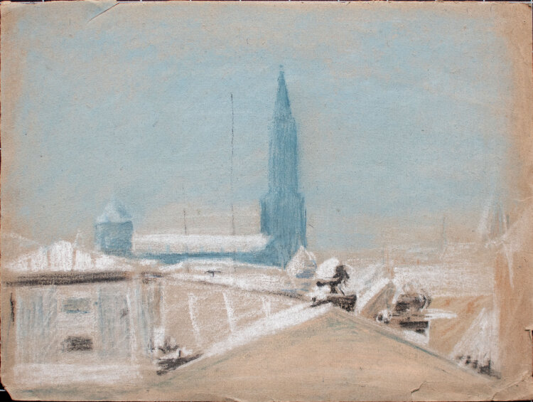 Uli Huber - Straßburg Münster - undatiert - Pastell