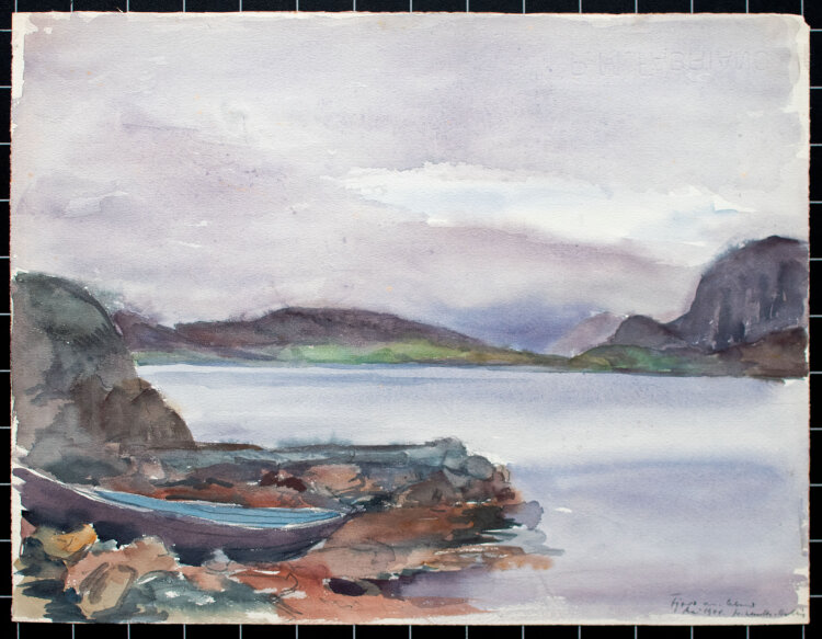 Gerhard Schulte-Dahling - Fjord - 1944 - Aquarell über Bleistift