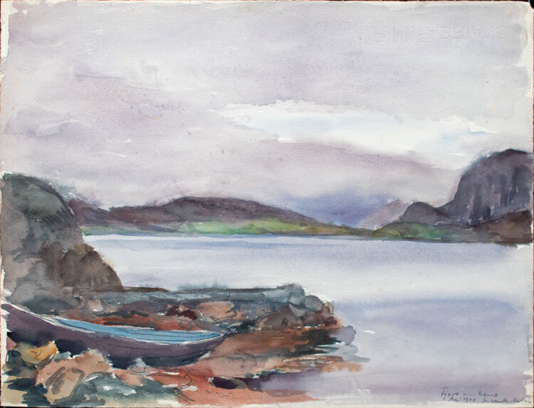 Gerhard Schulte-Dahling - Fjord - 1944 - Aquarell über Bleistift