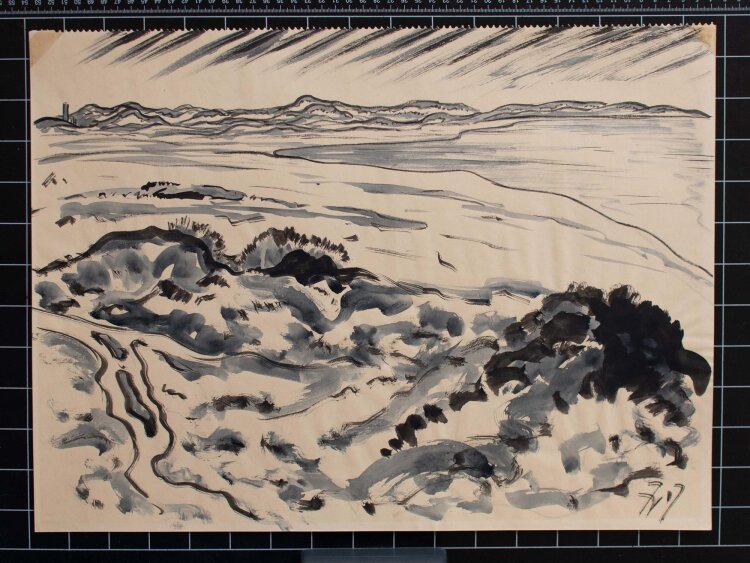 Fritz Zalisz - Strandlandschaft mit Bucht - undatiert -...
