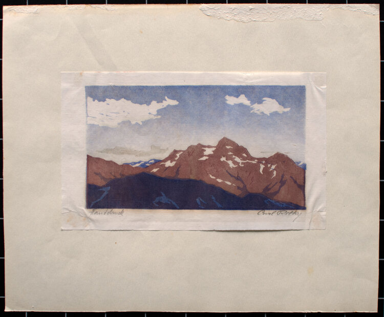 Carl Rotky - Hochgebirge - undatiert - Farbholzschnitt auf Japanpapier