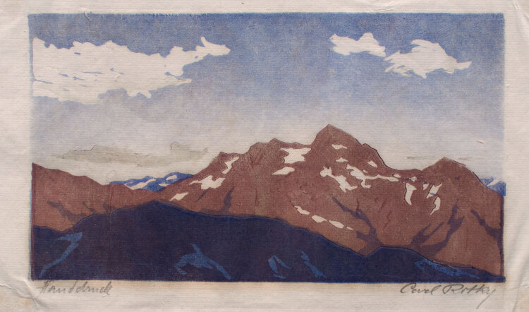 Carl Rotky - Hochgebirge - undatiert - Farbholzschnitt auf Japanpapier