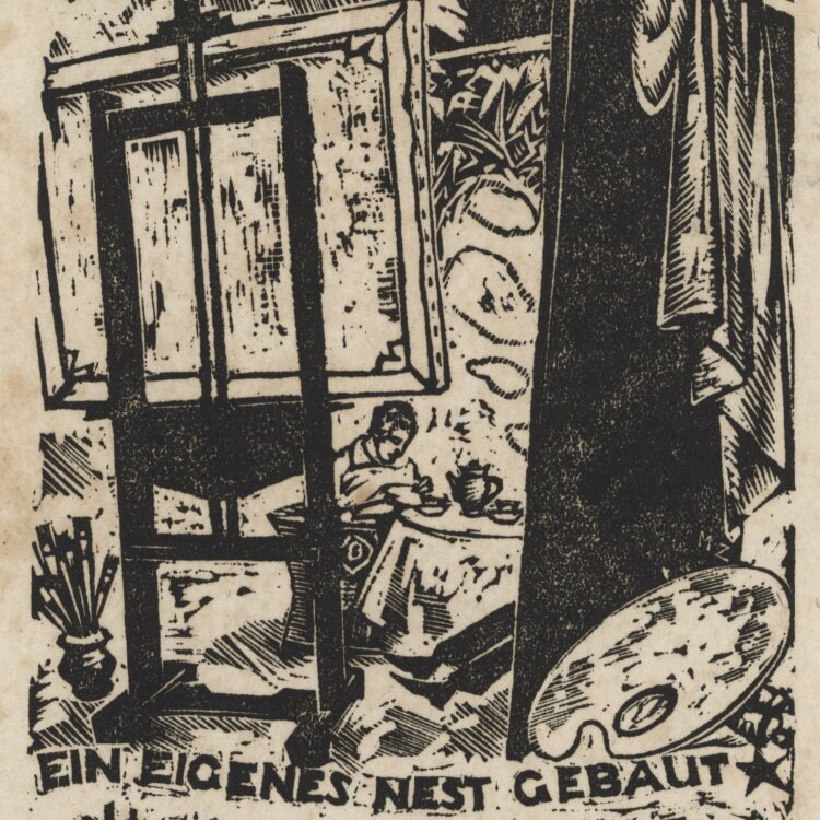 Max Zschoch - Anzeige Max Zschoch Erna Kleeberg - 1922 - Holzschnitt