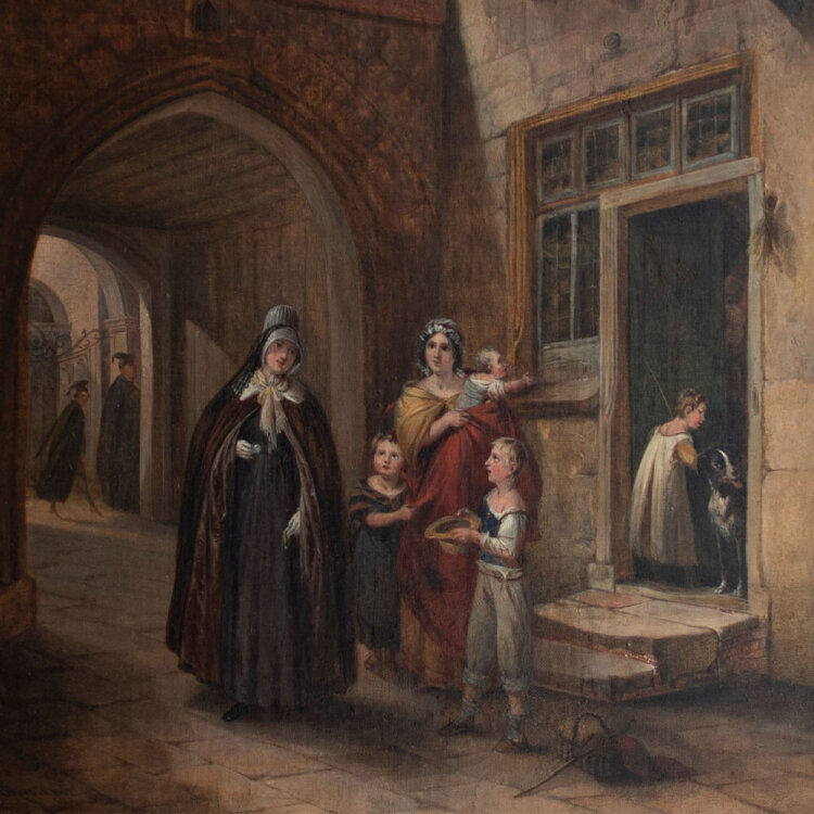 Siegfried Detlef Bendixen - Milde Gabe - 1836 - Öl auf Leinwand auf Hartfaser
