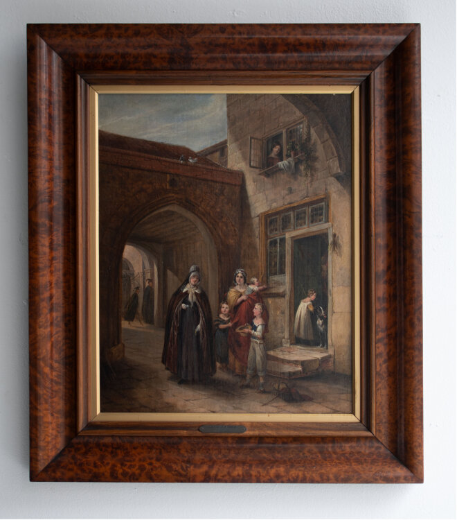 Siegfried Detlef Bendixen - Milde Gabe - 1836 - Öl auf Leinwand auf Hartfaser