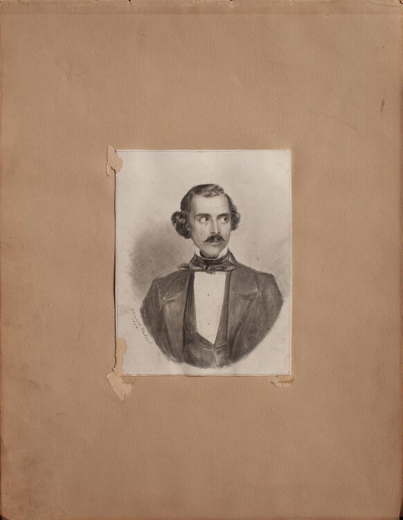 Elisabeth Wetzel - Männerbildnis - 1854 - Kohlezeichnung