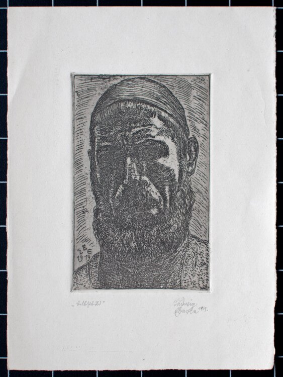 Ludwig Eberle - Selbstbild - 1919 - Radierung mit Plattenton