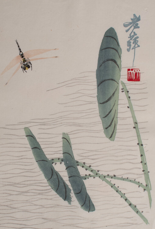 Qi Baishi - Libelle - undatiert - Farbholzschnitt