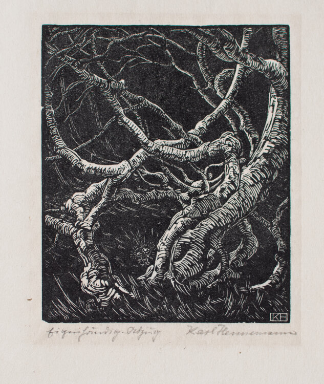 Karl Hennemann - Gespensterwald - 1959 - Holzschnitt